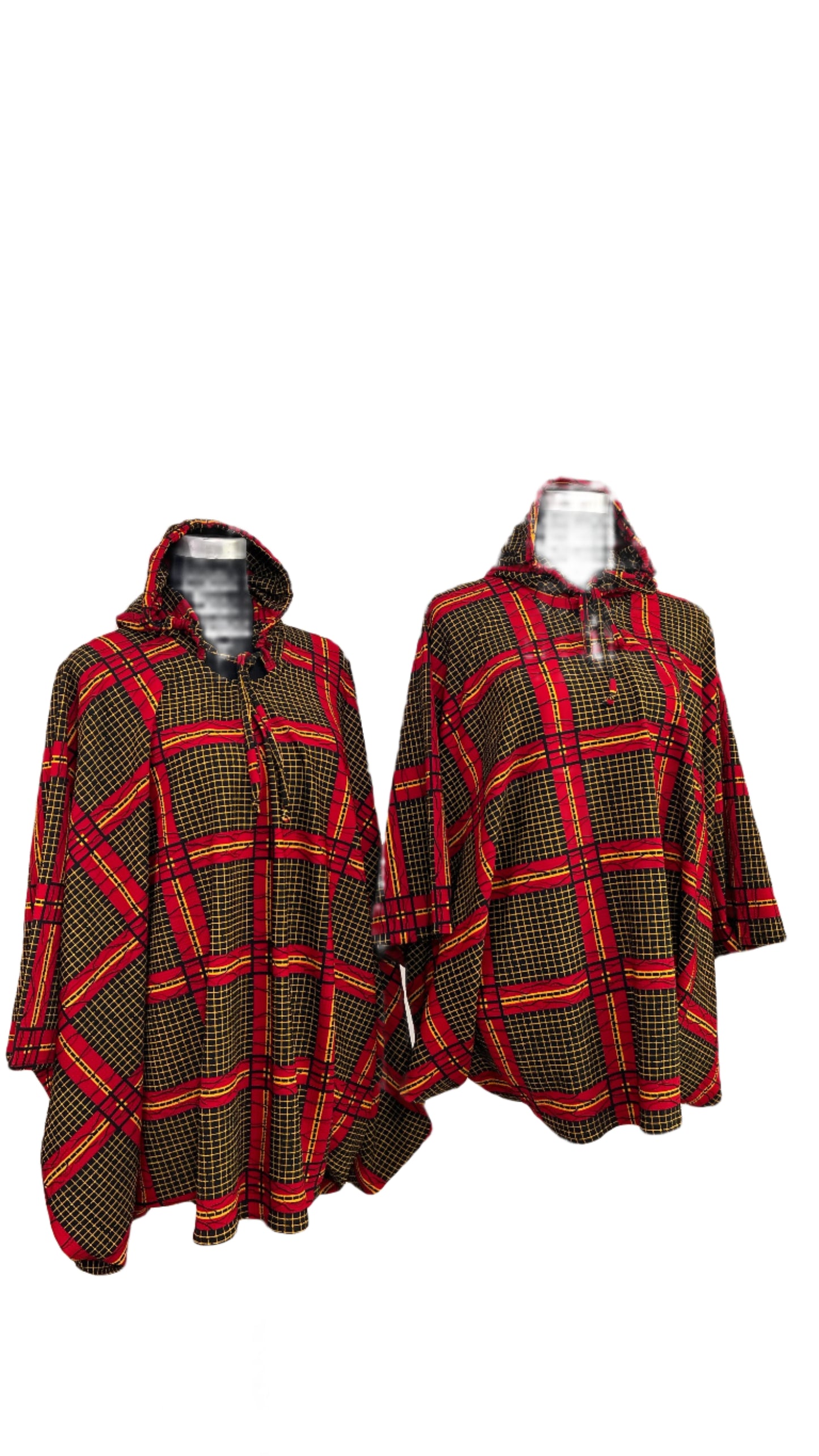 Ankara African print Stretch Hooded Poncho - 090