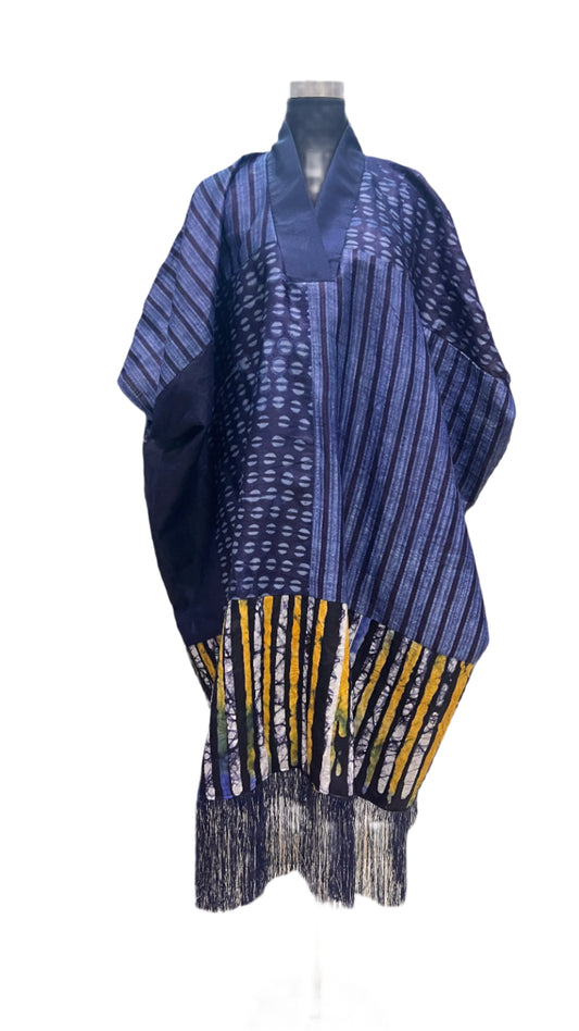 Adire/Batik Tye Dye Cotton Short dress Summer wear - 042