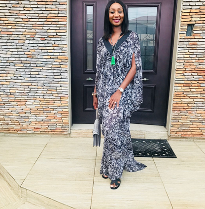 Silk Kaftan Evening Gown/maxi Dress - 064