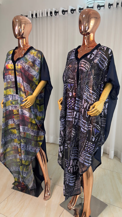 Eezzy Chiffon Maxi Dress/ Lounge top - 049