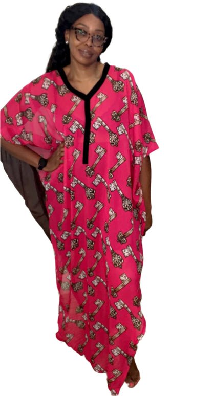 Eezzy Chiffon Maxi Dress/ Lounge top - 049