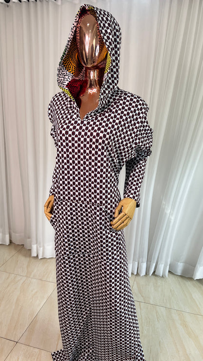 Eezzy Ankara Stretch Lounge Maxi Dress - 018