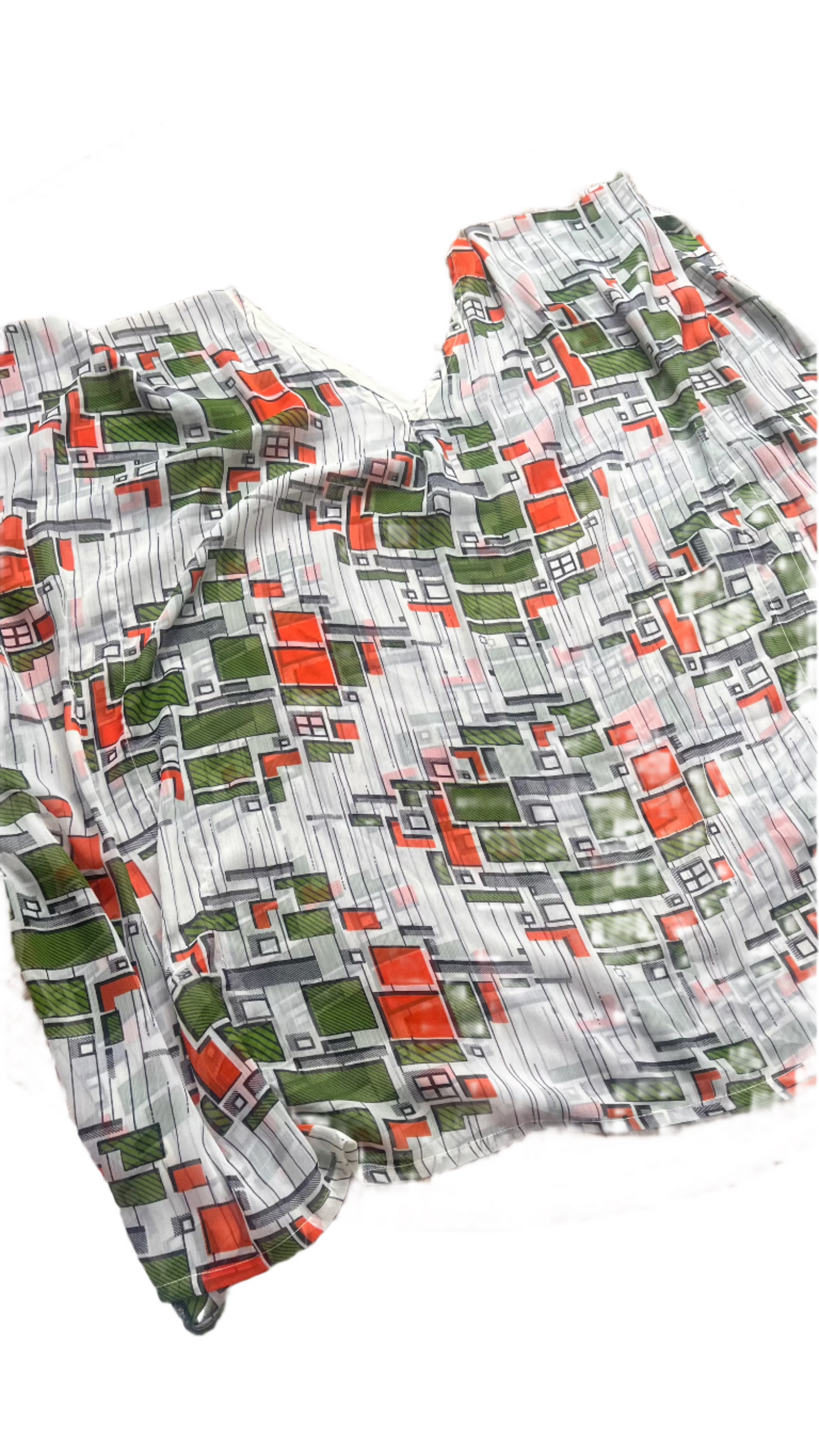 2Piece Summer Party Pant Set - Chiffon and Pleated Silk - 036