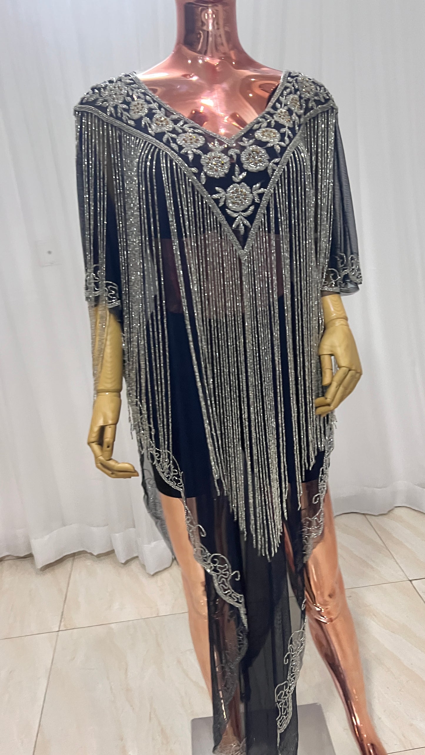 Luxury Beaded Net Top  - 075