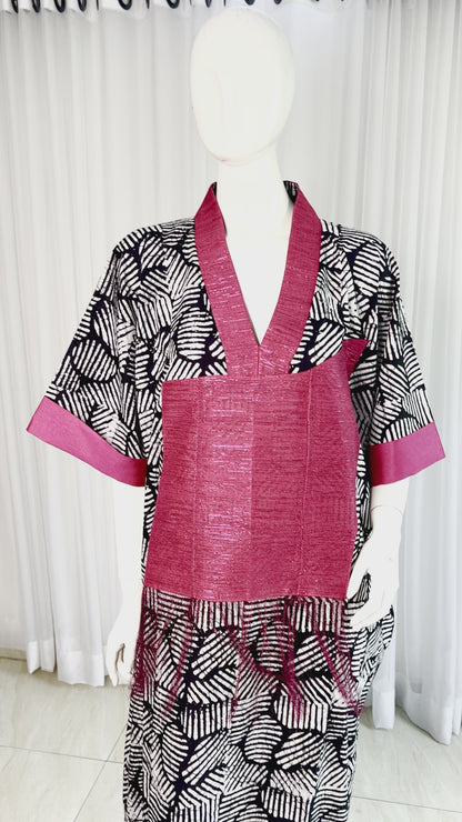 Eezzy Batik Cotton Kaftan Maxi Dress - 045