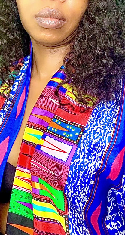 Multi-Colour Designer Silk Kimono - 043