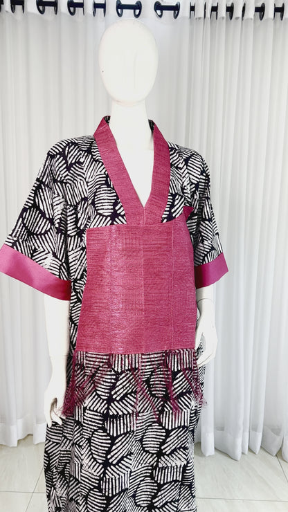 Eezzy Batik Cotton Kaftan Maxi Dress - 045