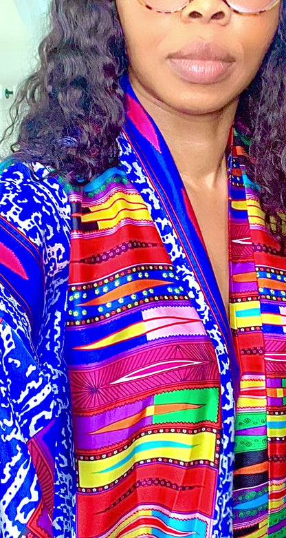 Multi-Colour Designer Silk Kimono - 043