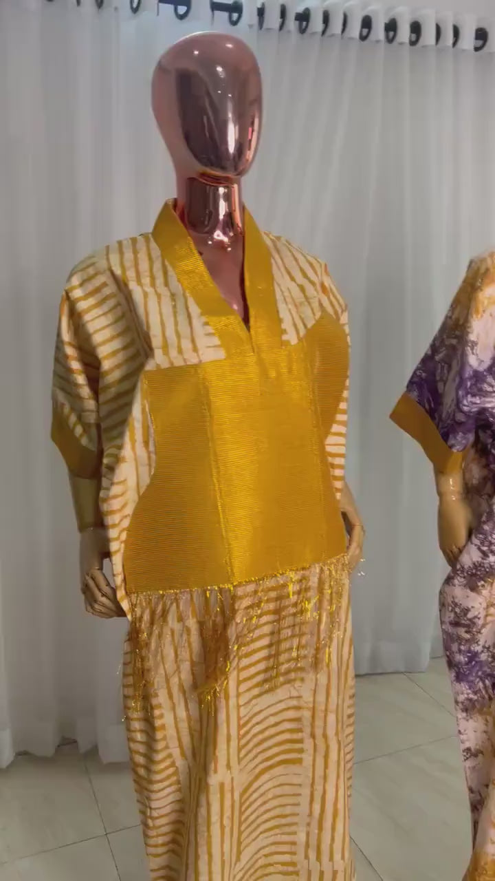 Adire/Batik Tye Dye Cotton kaftan/BouBou Kaftan/Caftan Shirt dress Summer/Beach wear Evening wear maxi/gown with slit