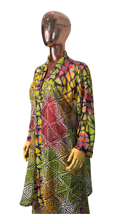 2Piece Summer Party Kimono and Pant Set - Chiffon  - 012- Tall Length