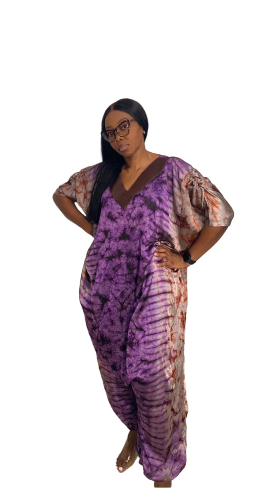 Eezzy Lounge Adire Silk Jumpsuit - 031