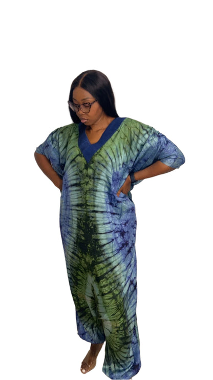 Eezzy Lounge Adire Silk Jumpsuit - 031