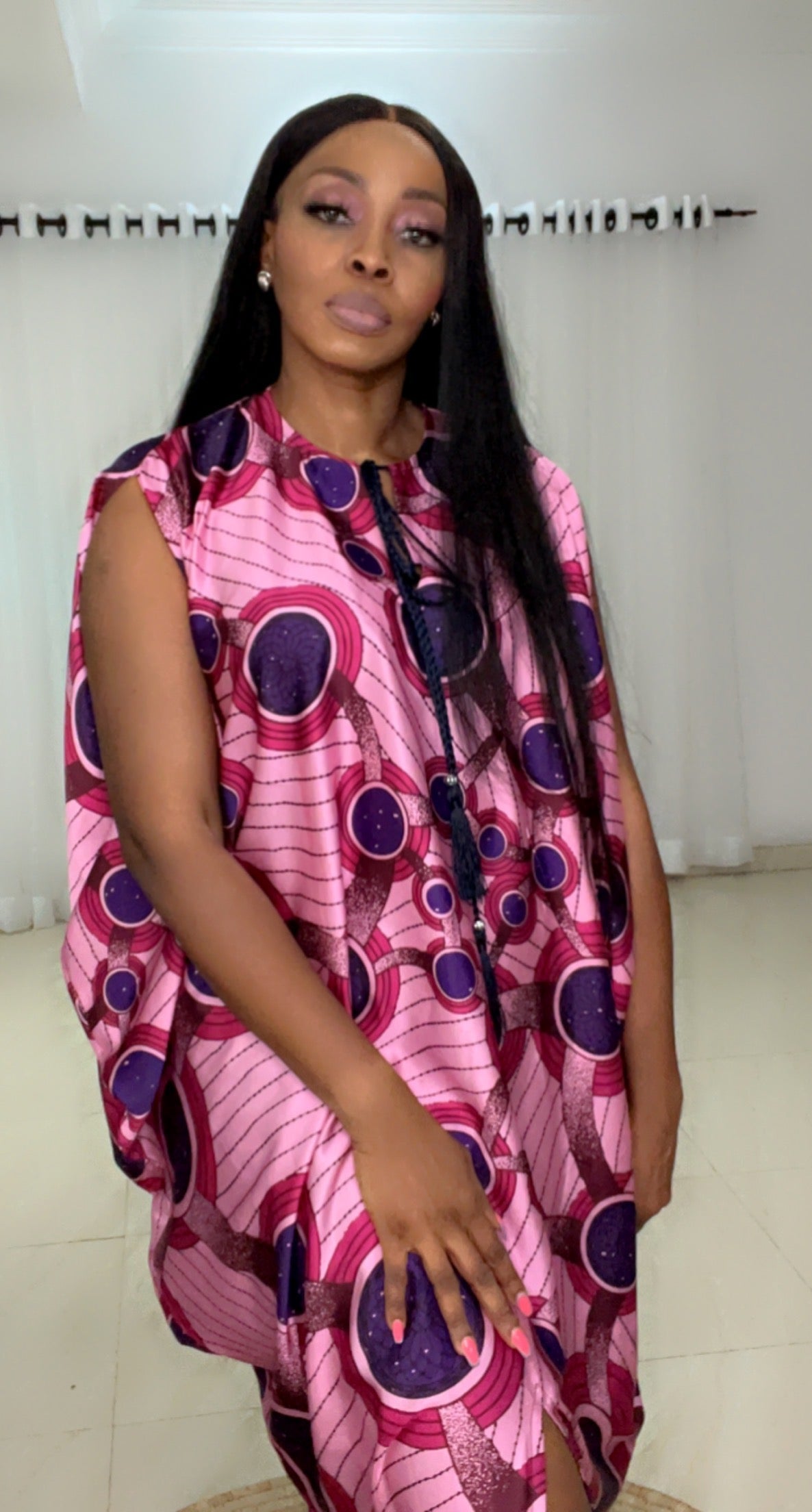 Eezzy Silk Kaftan Maxi Dress - 016