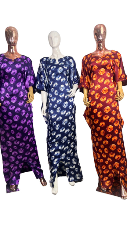 Eezzy Ankara Silk Kaftan Maxi Dress - 032