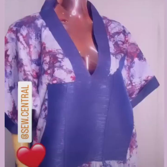 Adire/Batik Tye Dye Cotton kaftan/BouBou Kaftan/Caftan Shirt dress Summer/Beach wear Evening wear maxi/gown with slit