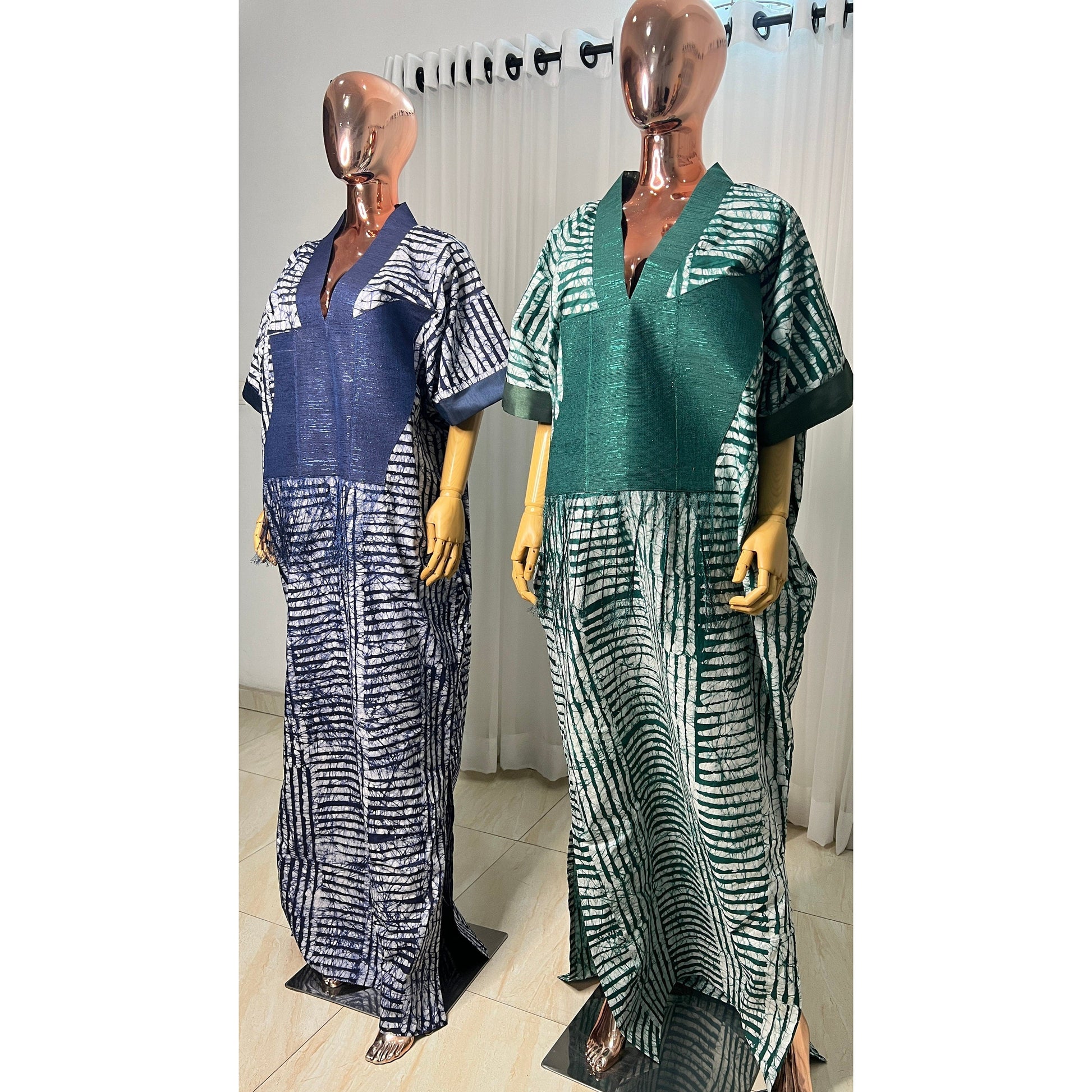 Adire/Batik Tye Dye Cotton kaftan/BouBou Kaftan/Caftan Shirt dress Summer/Beach wear Evening wear maxi/gown with slit
