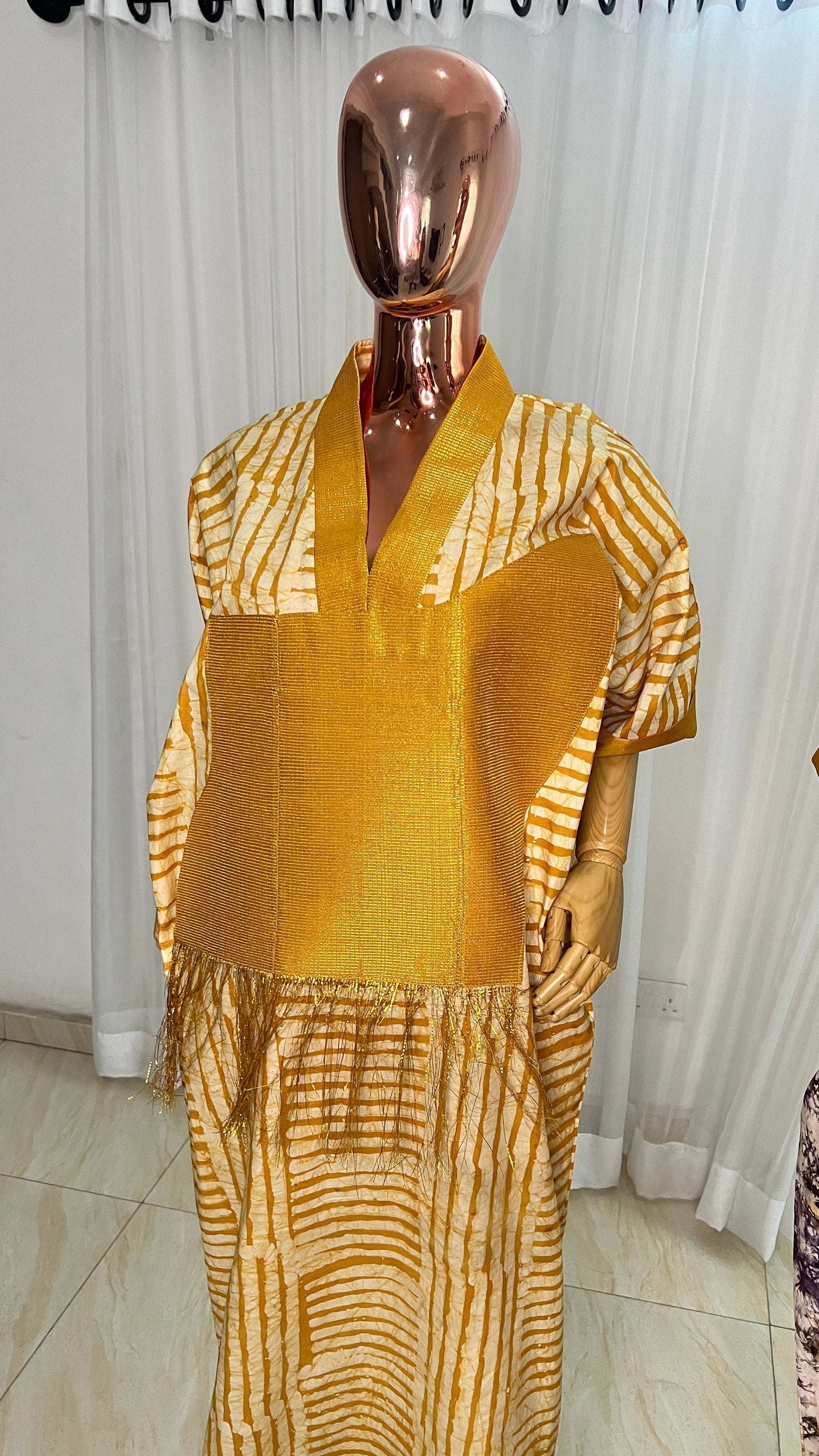 Adire/Batik Tye Dye Cotton kaftan/BouBou Kaftan/Caftan Shirt dress Summer/Beach wear Evening wear maxi/gown with slit