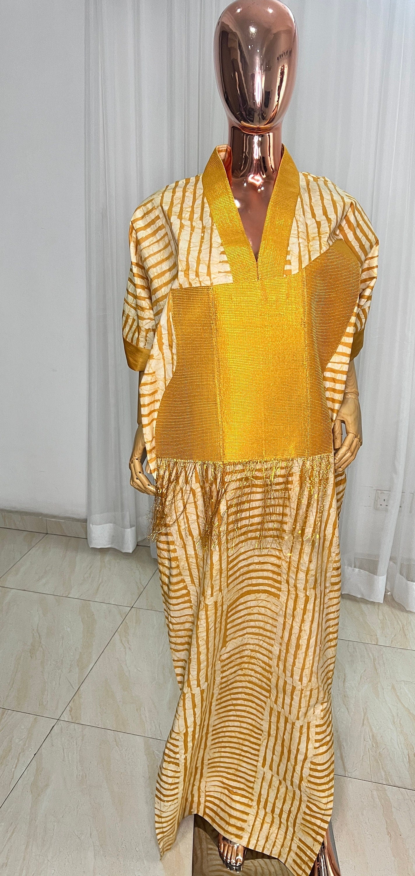 Adire/Batik Tye Dye Cotton kaftan/BouBou Kaftan/Caftan Shirt dress Summer/Beach wear Evening wear maxi/gown with slit